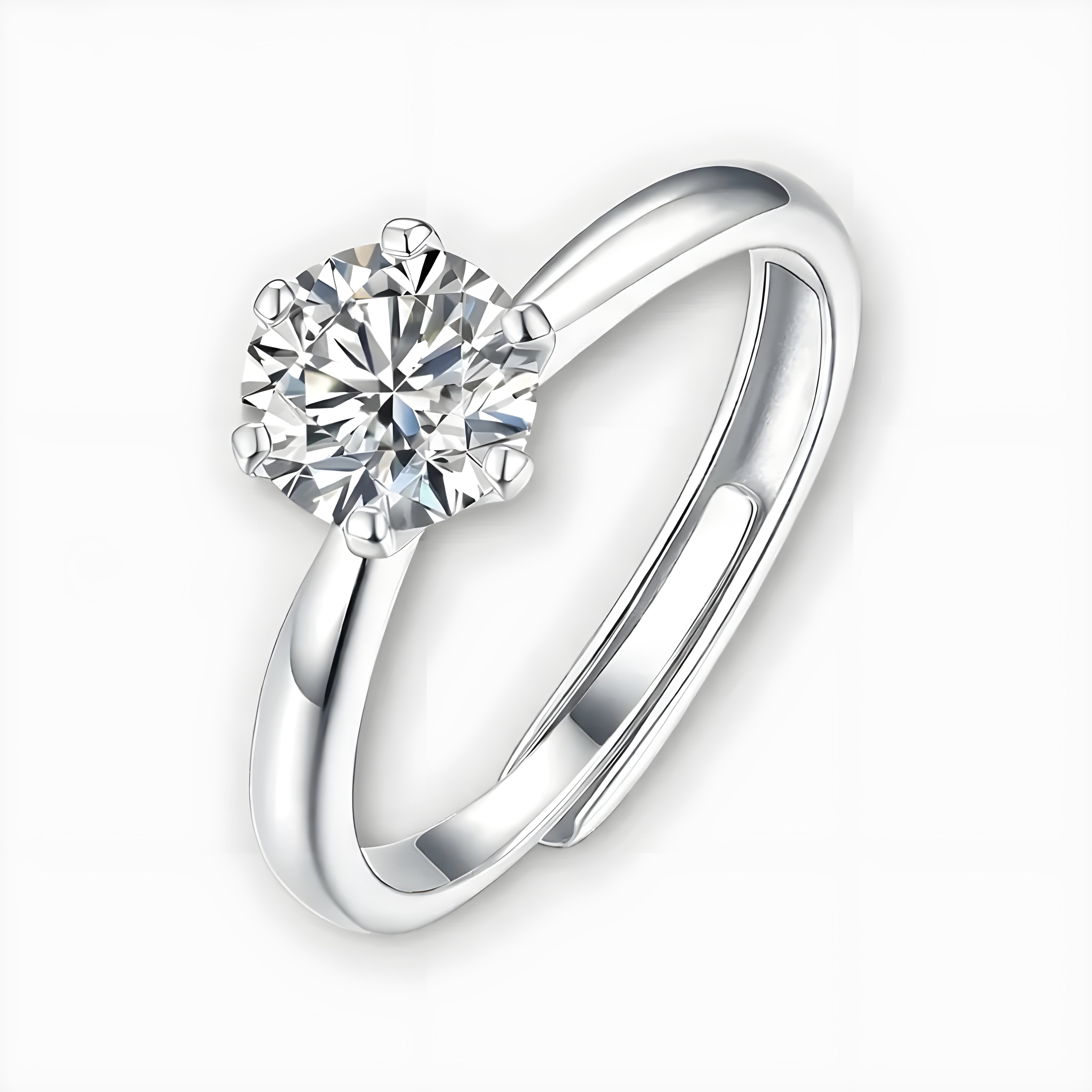 Moissanite Stud Rings